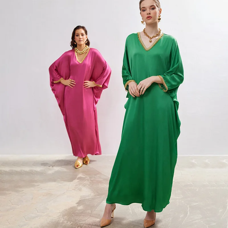 

Muslim Abaya Dress for Women Arabic Robe Dubai Slam Clothing 2023 New Summer Loose Abayas Female Caftan Marocain