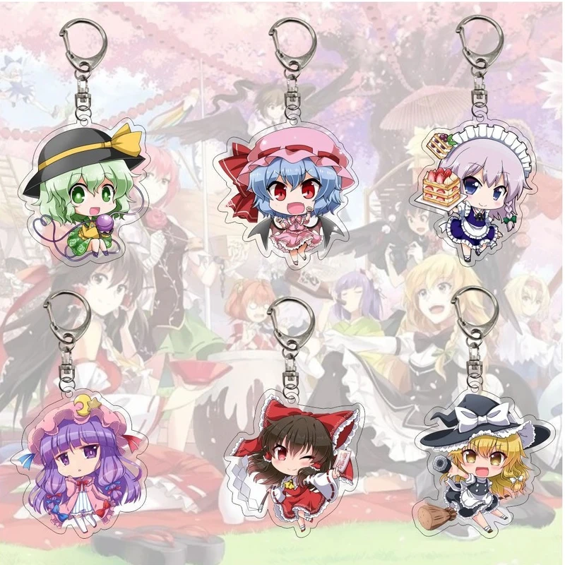 10 шт./лот аниме проект Touhou брелок акриловый мультяшный Подвеска Ювелирные