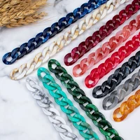 1723mm new imitation marbling acrylic twisted chains buckle assembled beads chain for diy jewelry decorate charm accessories