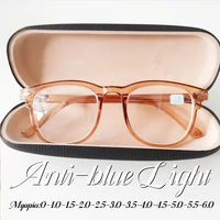 women round frame oversized myopia glasses anti blue ligth prescription nearsighted eyewear computer glasses diopter 0 to 6 0