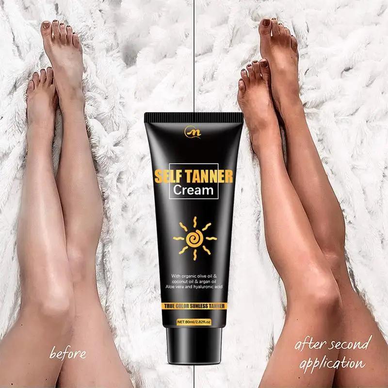 

Крем для загара для тела, крем-ускоритель загара без УФ-повреждения, 80 мл, длительный солнцезащитный бронзирующий загар без солнца