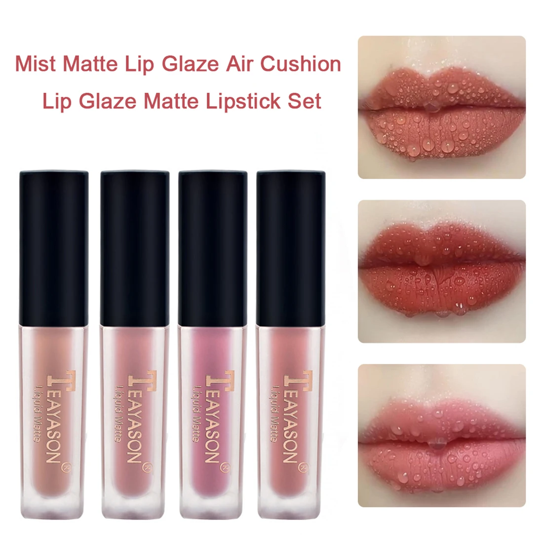 

Nude Matte Velvet Glossy Lip Gloss Sets Waterproof Long Lasting Liquid Lipstick Sexy Red Lip Balm Lip Tint Makeup Cosmetic Kit