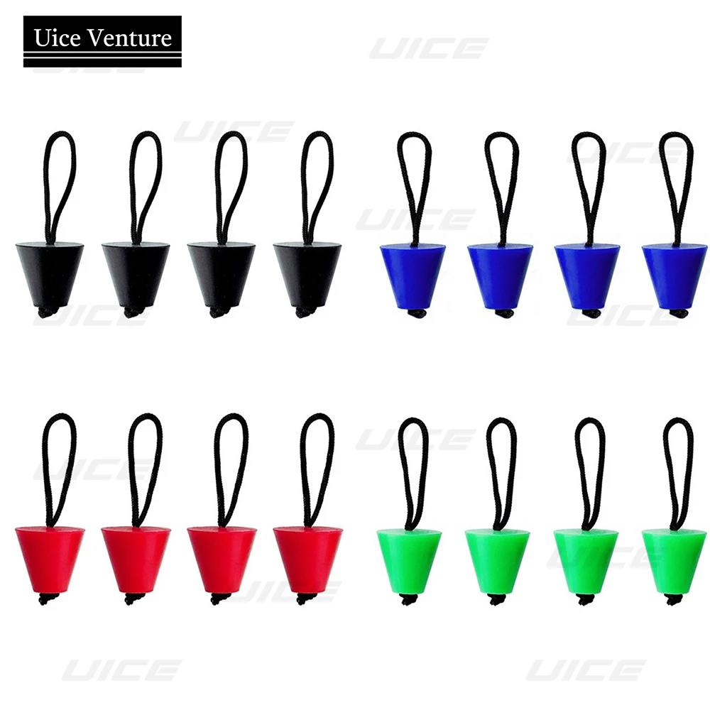 

4pcs Kayak Canoe Marine Boat Dinghy Scupper Plug Drain Holes Stopper Kit With Cord Rope