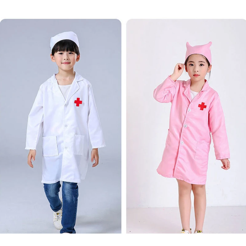 

Kids Party Clothes Cosplay Boys Girls Doctor Nurse Uniforms Fancy Toddler Halloween Role Play Costumes Doctor Gown 2023