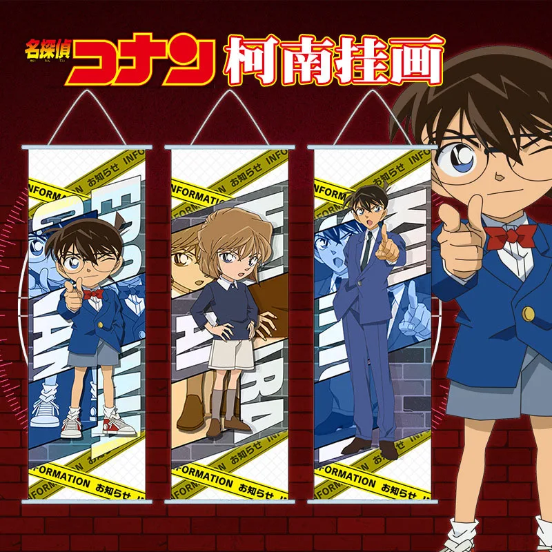 Аниме Детектив Стена Свиток подвесная картина мультфильм Конан Edogawa Conan Kudo Shinichi Kaitou Kiddo домашний декор художественная коллекция