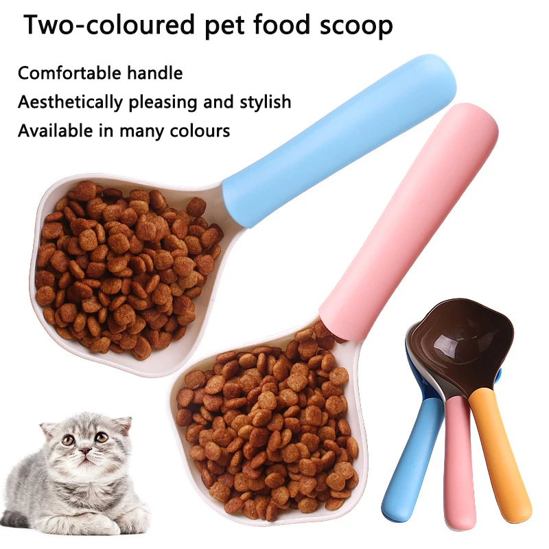 

Fashion Hit Color Pet Products Safety Material Convenience Spoon Food Dispenser Dog Cat Food Shovel Cat Food Spoon