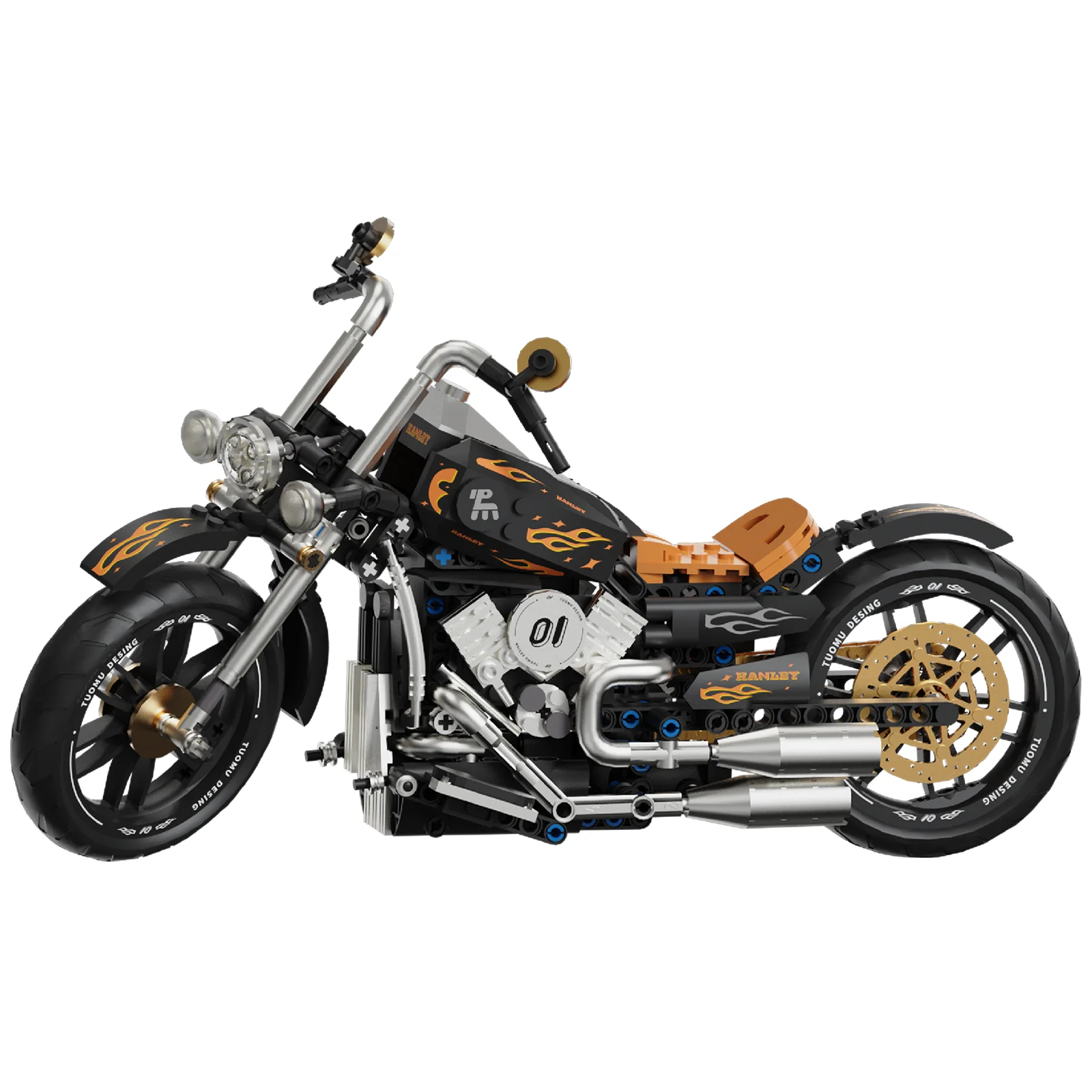 Набор строительных блоков на тему мотоцикла для детей бренд Hanley 445 шт.