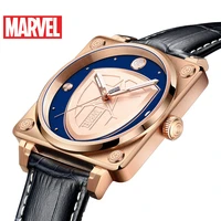 marvel gift with box mens quartz leather strap leisure trend sports personality business square luminous watch zegarek relojes