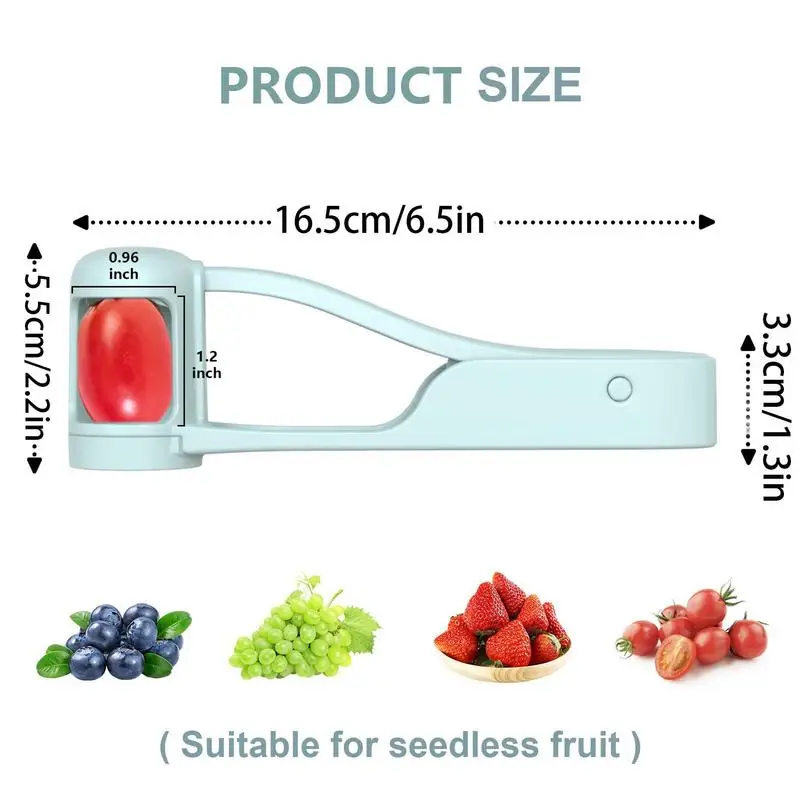 Grape Slicer Fruit Slicer Cup Grape Cutter Small Seedless Fruit Easily And Quickly Ergonomic Handle 304 Stainless Steel Knives images - 6