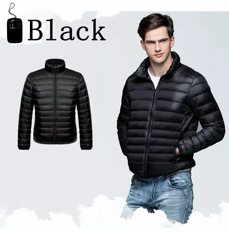 New2022 Men Puffer Jacket  Ultra Light Down Jacket Men Windbreaker Feather Jacket Man Lightweight Portable Warm Coat