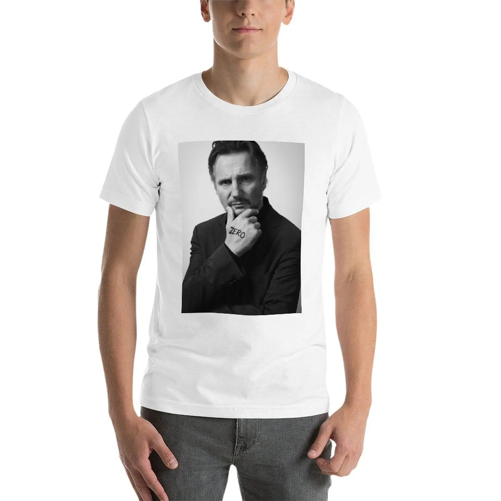 Фото Футболка Liam Neeson, базовая модель с круглым вырезом и короткими рукавами №3