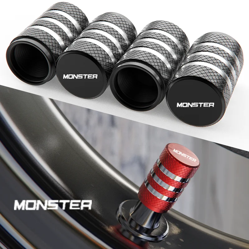 

For DUCATI Monster 796 Hypermotard Monster 696 695 Motorcycle Accessories Wheel Tire Valve caps CNC Aluminum Airtight Covers