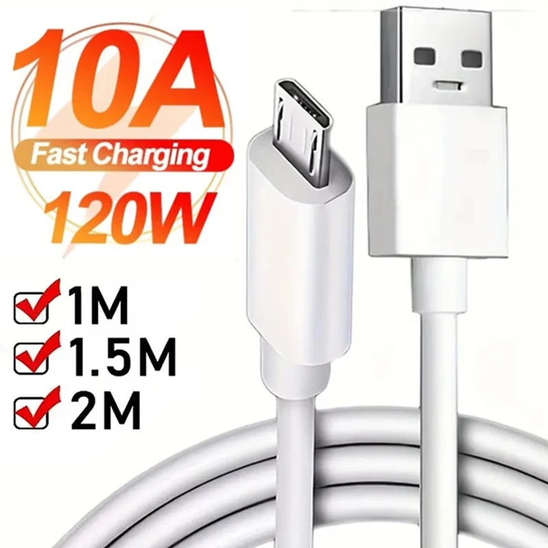 Фото Провод для быстрой зарядки 10 А, кабель Micro USB, шнур для зарядного устройства для Android Xiaomi Redmi Mouse PS4, кабель передачи данных Micro USB 1/1, 5/2 м №1