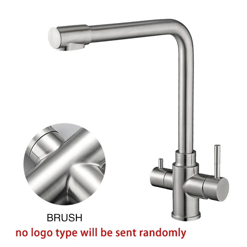 

Кухонный смеситель с фильтром ULA, Матовый кран для питьевой воды черного и золотого цвета, Поворот на 360 градусов, для очистки воды