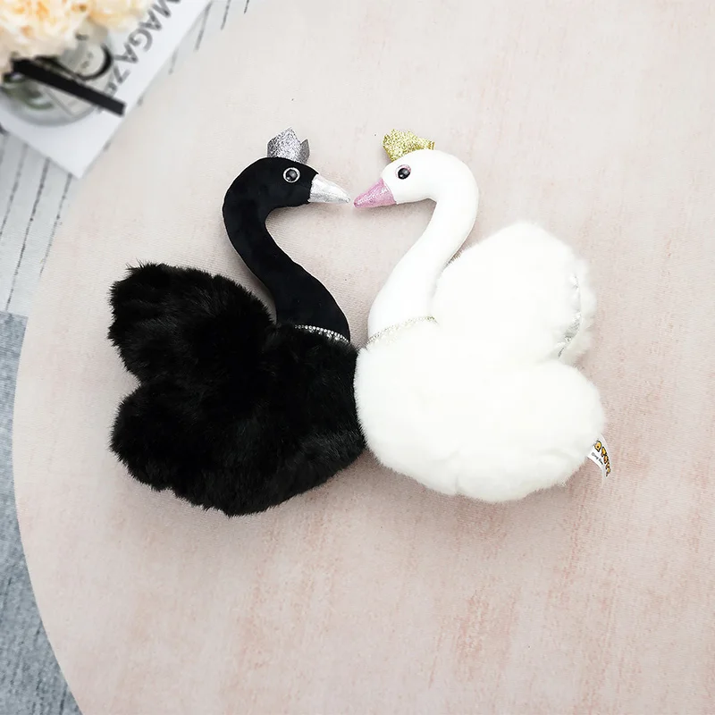 

Hot 1pc 25cm Crown Black Swan Doll Toy Snow White Rincess Plush Stuffed Fairy Girl For Child Birthday Gift Wedding