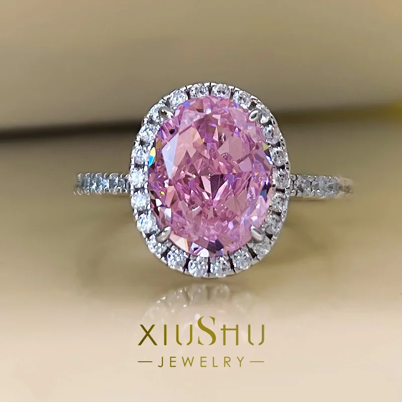 

Кольцо с бриллиантами из высокоуглеродистого серебра 925 пробы, 4 карата