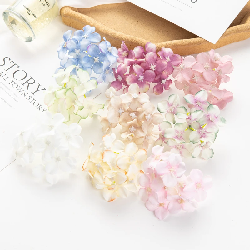 

10PCS Artificial Flowers Wedding Outdoor Garden Rose Arch Home Decoration Party Christmas Garlands Candy Box Fake Silk Hydrangea
