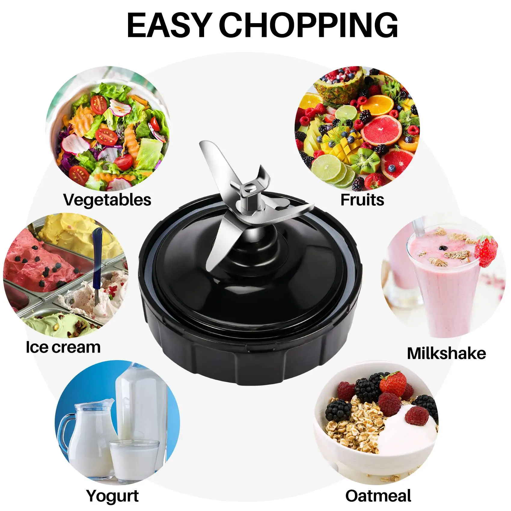 7 лезвий для извлечения плавников детали замены с резиновой шайбой Nutri Ninja Auto IQ BL486