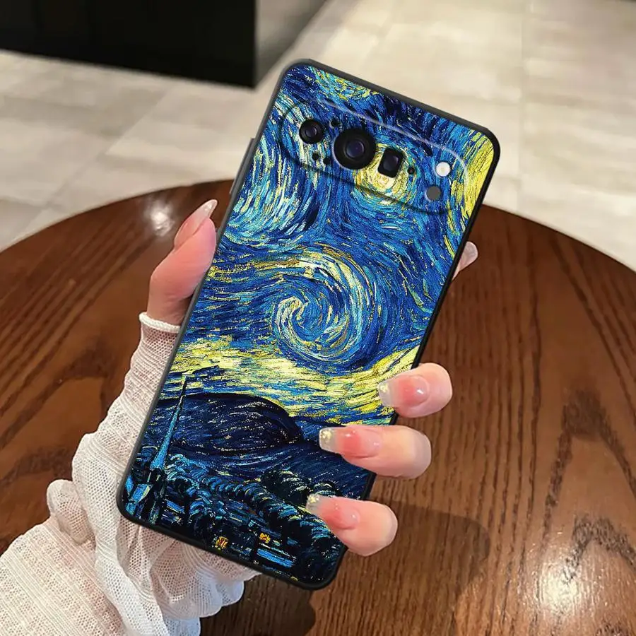 Фото Черный мягкий чехол для телефона Google Pixel 10 9 Pro XL 8a 6a 7a 6 7 8 Pro 9a Art Painting Van Gogh №2