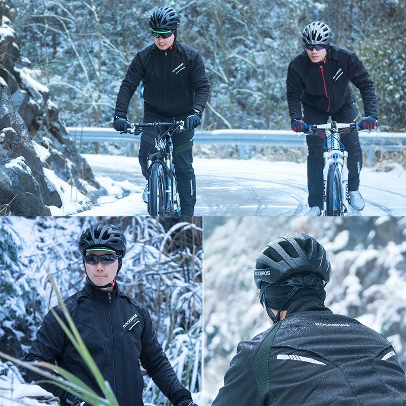 ROCKBROS Зимняя Маска для лица дышащий Шарф лыж и велоспорта Балаклава бега