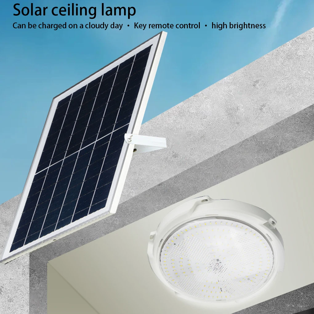 

LED Solar Ceiling Light Remote Control Induction Wall Lights Pendant Lamp Corridor Room Balcony Garage Ornaments 100W