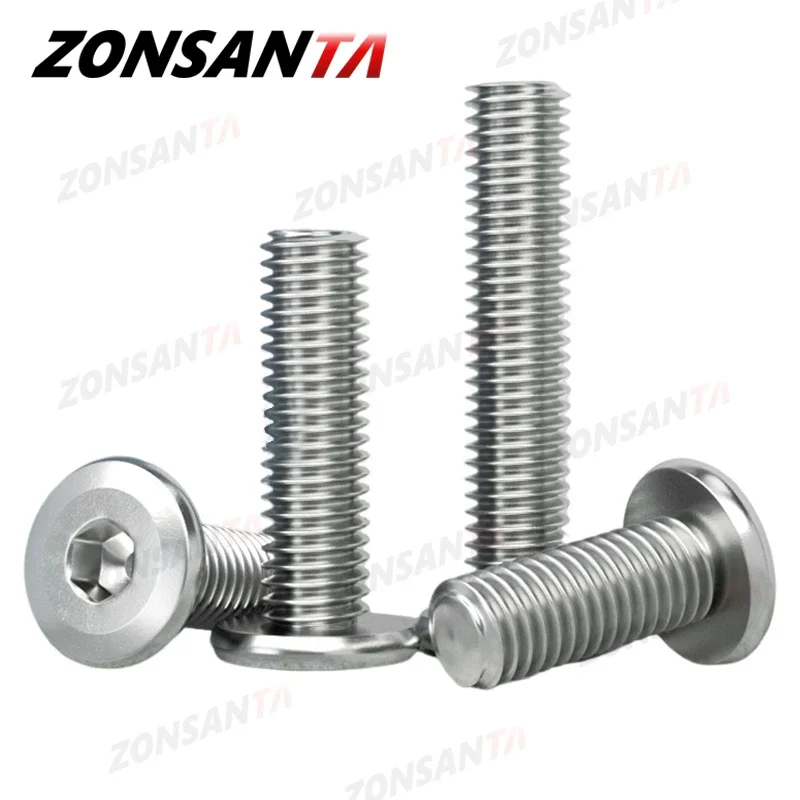 

ZONSANTA Болты с шестигранной головкой из нержавеющей стали M3 M4 M5 M6 M8
