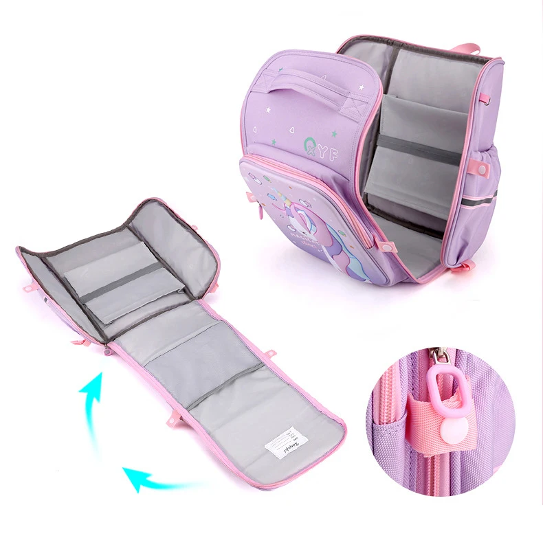 Drop Shipping School Bags Child Pink Unicorn Backpacks Kindergarten Student Cute Girls Children's Schoolbag Waterproof Kid
