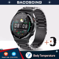 2022 thermometer smart watch 360360 hd full touch screen ecg heart rate monitor blood oxygen sports smartwatch weather forecast