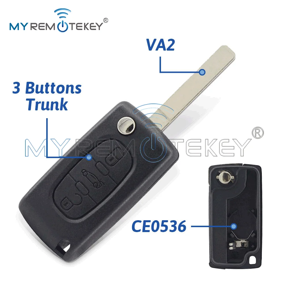 

Корпус дистанционного ключа REMTEKEY 2/3/4B для Peugeot 207 307 308 407 607 807 для Citroen C2 C3 C4 C5 C6