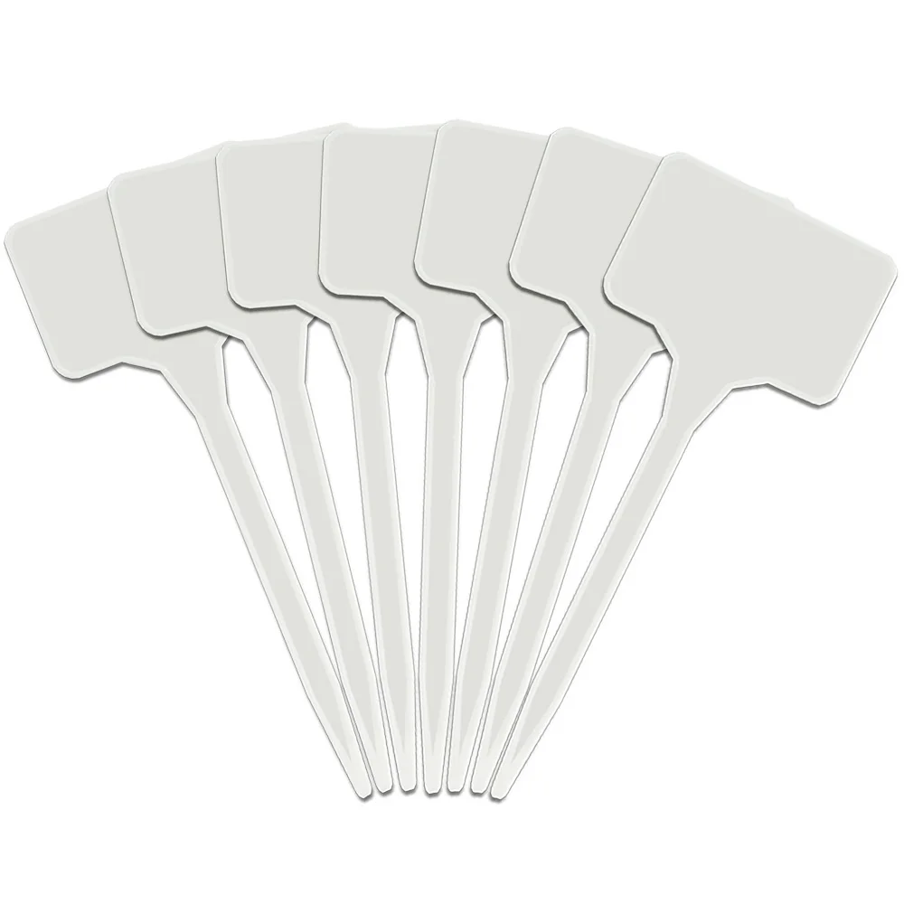 

Белые Т-образные маркеры для растений, водонепроницаемые Многоразовые маркеры для цветов детской комнаты, маркеры для трав, знаки, наклейки для сада, классификационная этикетка