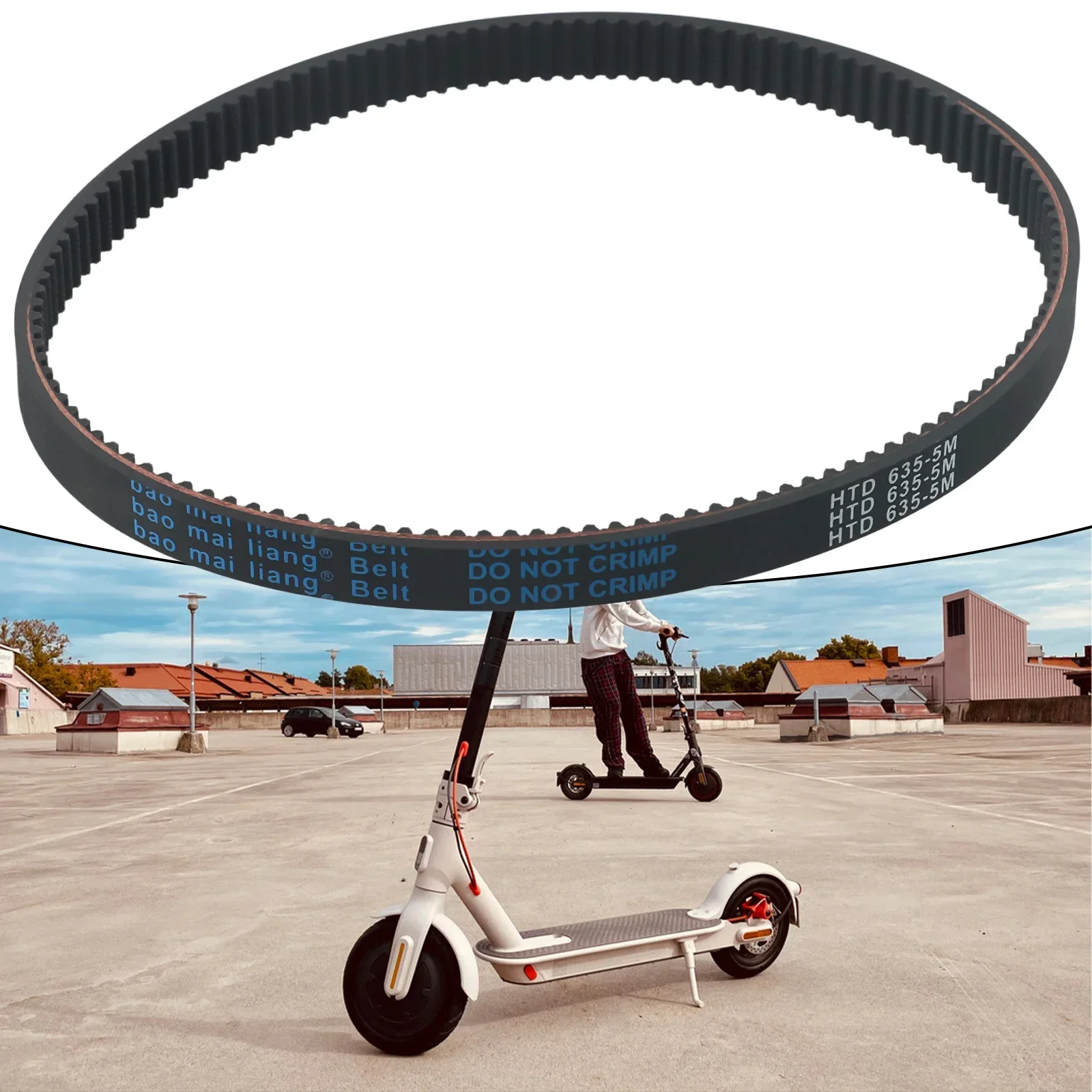 Ремень ГРМ для электрического скутера 10 дюймов 5 мм 635-5M-15 ремень 635 черный + синий