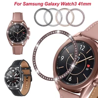 the newbling bezel for samsung galaxy watch 3 41mm diamond metal ring adhesive cover anti scratch protect watch accessories gala