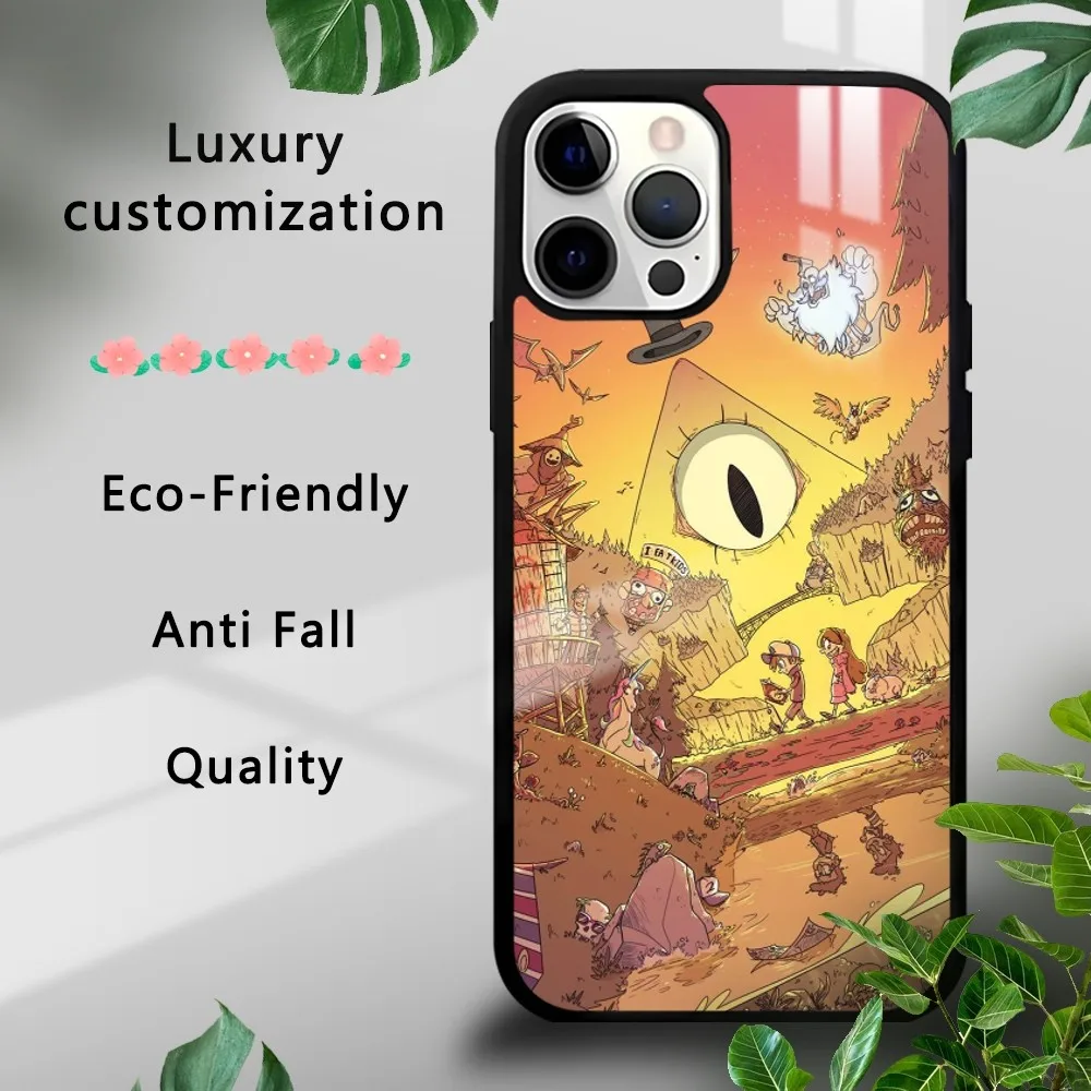 G-Gravity Falls Cartoon Phone Case For IPhone 16 15 14 13 12 11 Pro Xs Max Mini Plus Celulares Hard Funda