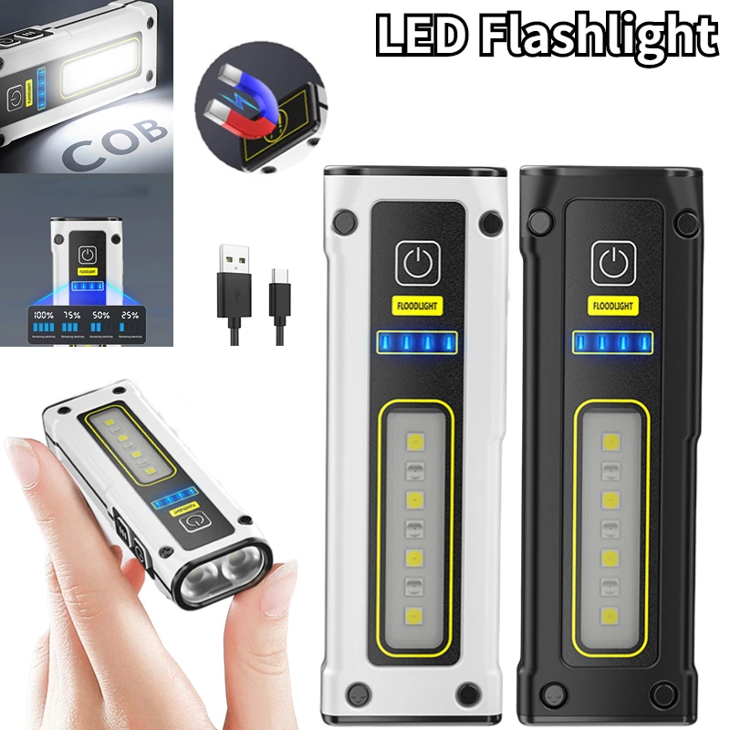 

Светодиодный фонарик с COB матрицей, Водонепроницаемый аварийный фонарь с USB зарядкой, XPG 7 передач, алюминиевый сплав, для отдыха на открытом ...