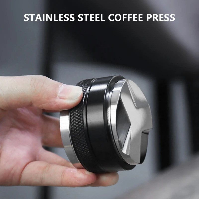 

51/53/58mm Adjustable Coffee Distributor Tamper Depth Espresso Stainless Steel Dual Head Coffee Professional Espresso Coffeeware
