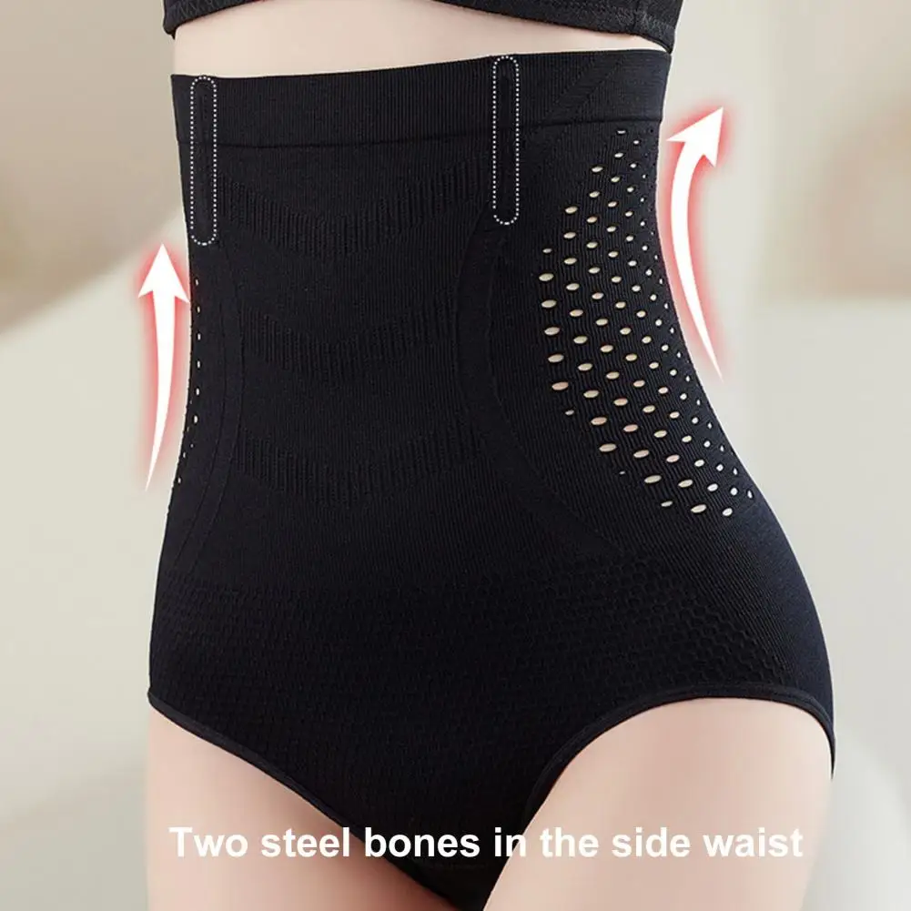 

Women Underpants Seamless High Waist Flat Belly Lady Briefs Shaper Elastic Hollow Out Tummy Control Underpants