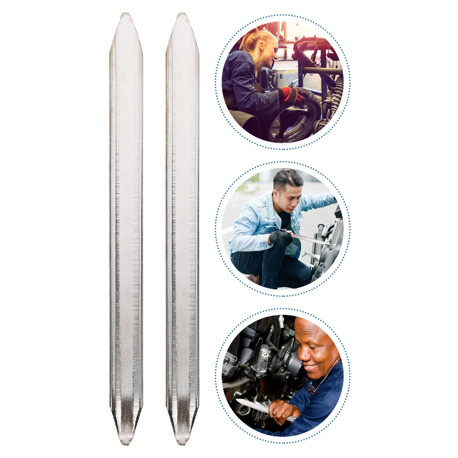 

2pcs Metal Tire Levers Tire Repairing Levers Tire Removal Crowbars Spikes