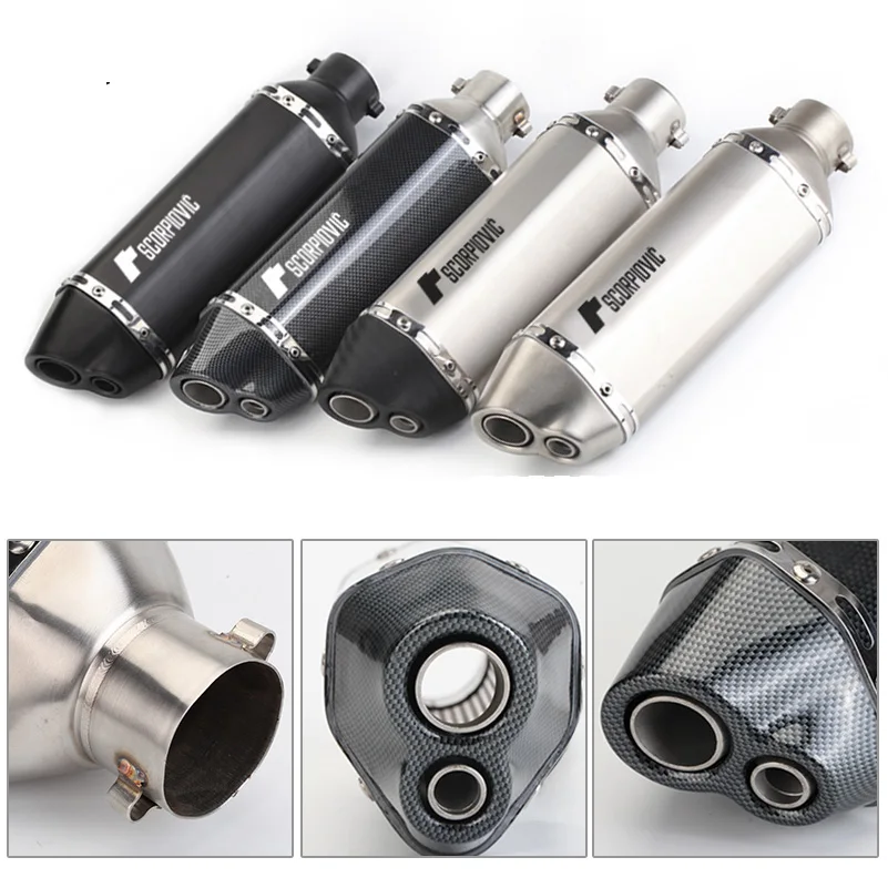 

Universal Motorcycle Exhaust Muffler Pipe Escape moto Silencer for FZ1 FZ8 FZ6N R1 R3 R25 Z1000 Z750