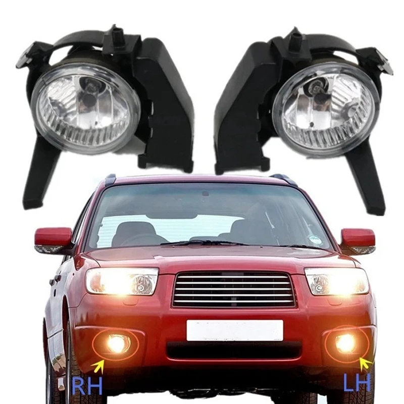 

1Pair Car Front Bumper Fog Lights Assembly Driving Lamp Foglight For Subaru Forester 2006 2007 2008