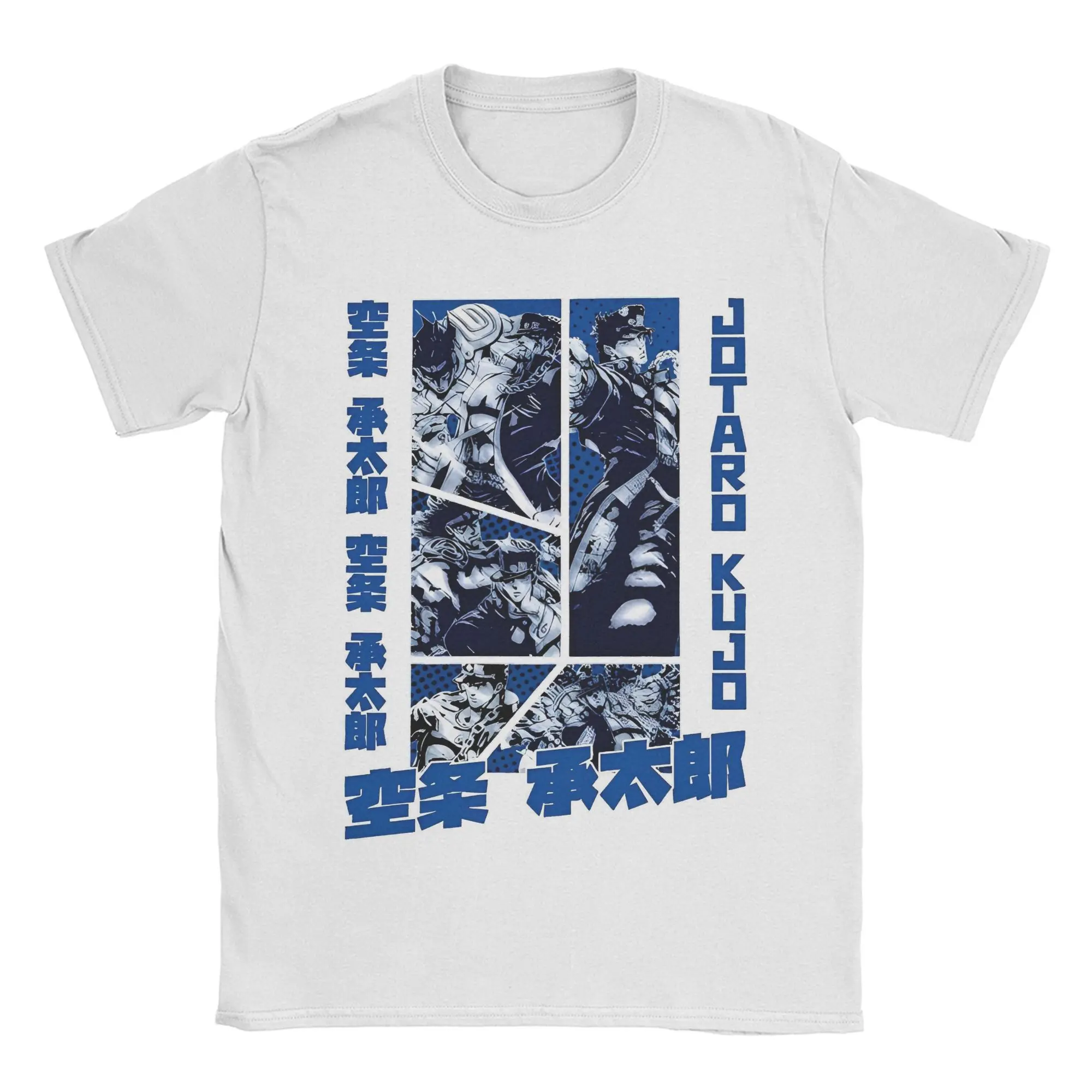 Jojos Bizarre Adventure Manga T Shirt Men Women's Cotton Funny T-Shirt Round Collar Tees Short Sleeve Tops Plus Size