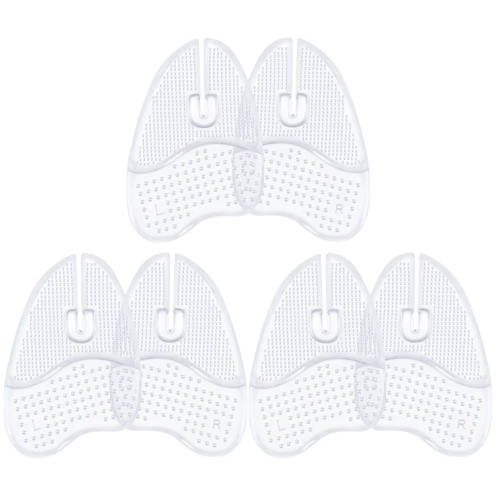 

3 Pairs Shoe Insoles Sandals Toe Protectors Particles Metatarsal Pads Women Silica Gel Foot Filler Inserts
