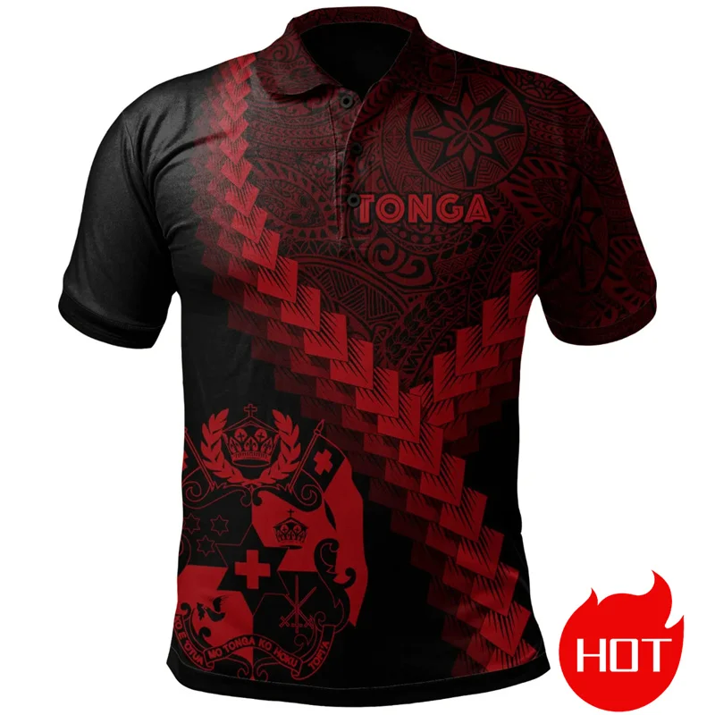 Рубашка-поло с 3D-принтом флага Великобритании Тонга рубашки-поло принтом герба