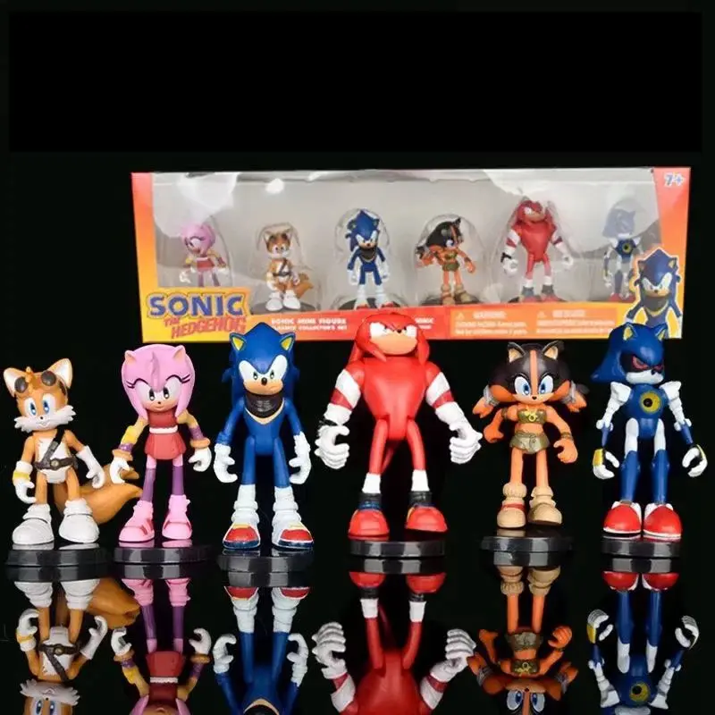 2022 Новое поступление 6 шт./компл. игрушка Sonic Ежик версия кукла экшн-фигурка
