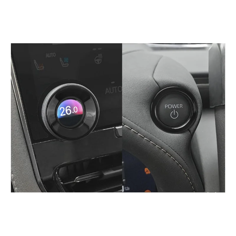 Фото Для Toyota ALPHARD 40 Series 2023 + глянцевая черная крышка кнопки запуска двигателя и центральная ручка управления, наклейка, простая в использовании №2