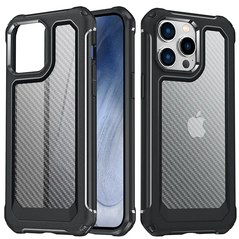 Армированный противоударный жесткий чехол Fibergrain для iPhone 14 13 12 11 Pro Max XR X 8 7 Plus SE 2022 XS Max, чехол для телефона из ТПУ и поликарбоната с защитой от п...