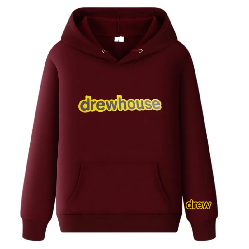 

Drew House Hoodies Sweatshirts Men Woman Fashion Brand Print Smiley Justin Bieber Autumn fleece Hip Hop Hoody Male Casual Tops