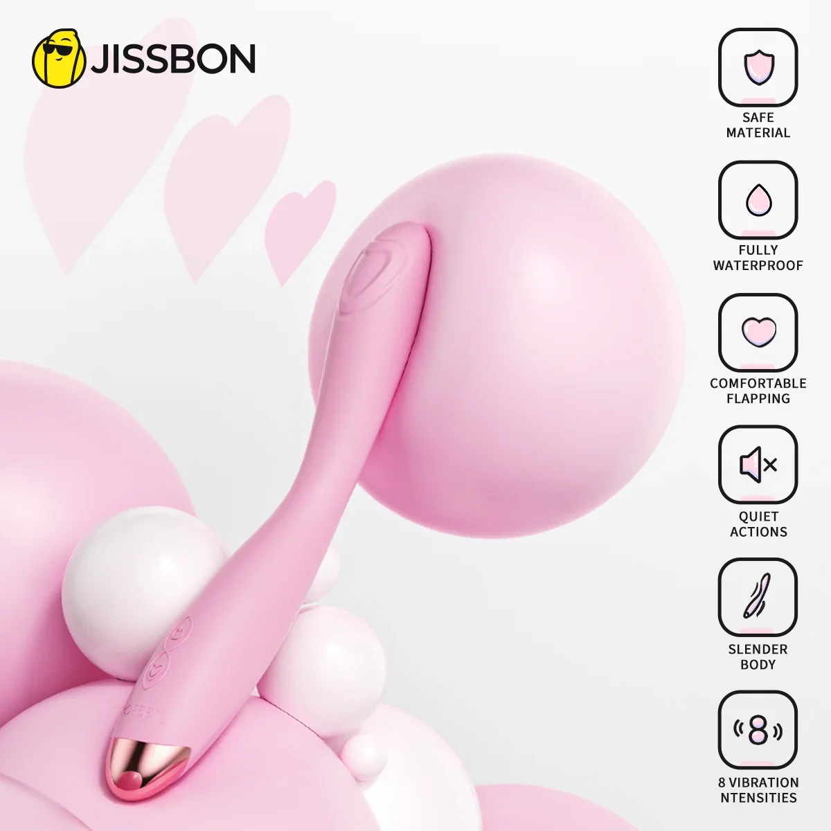 Jissbon женский фаллоимитатор вибратор секс 18 розовое сердце Vibe для женщин