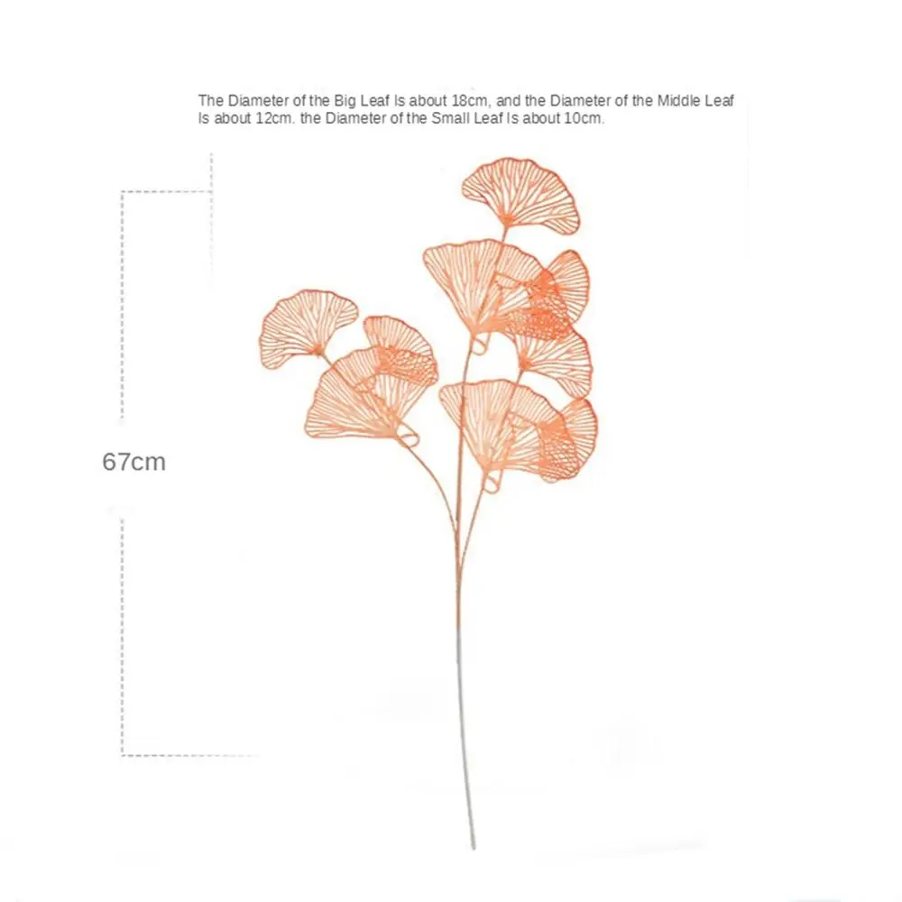 Fake Wedding Ginkgo Leaf Flowers Branch Artificial Ginkgo Leaves Home Shop Decor images - 6