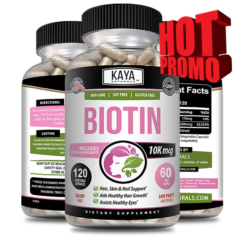 

Biotin Supplement for Hair Growth, Strong Nails, and Healthy Skin It Helps The Body Metabolize Fats and Carbohydrates