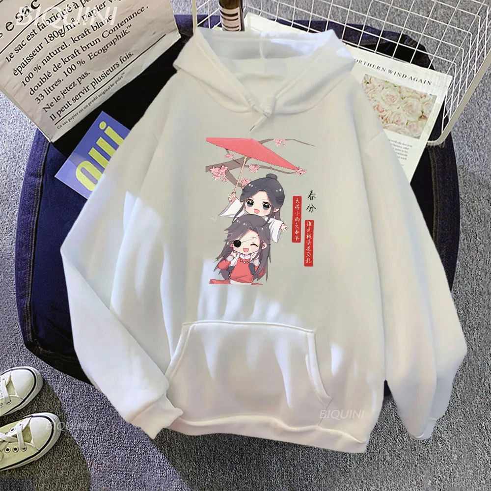 

Tian Guan Ci Fu Hoodie Cartoon Couple Print Kawaii Clothing Aesthetic Streetwear Women Oversized Sweatshirt Sportswear for Girls